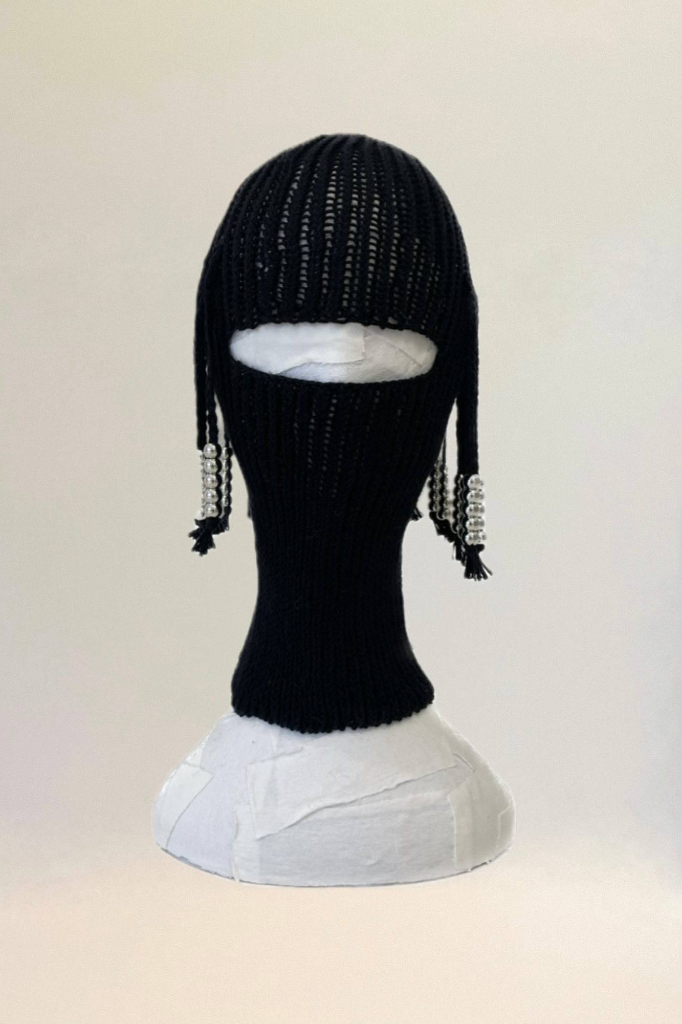 【COTTON】BLACK with SILVER BEADS