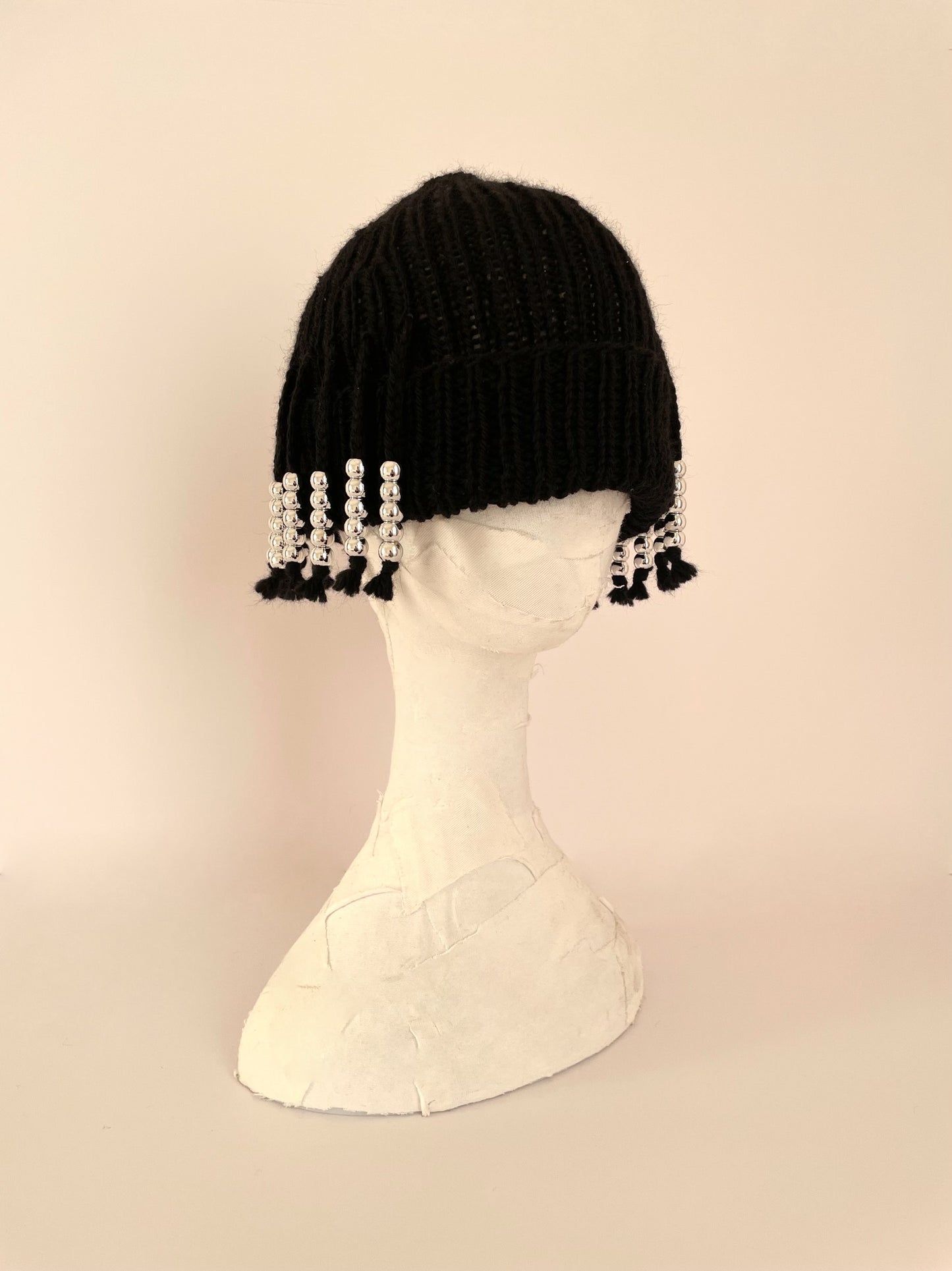 Silver Beads Beanie