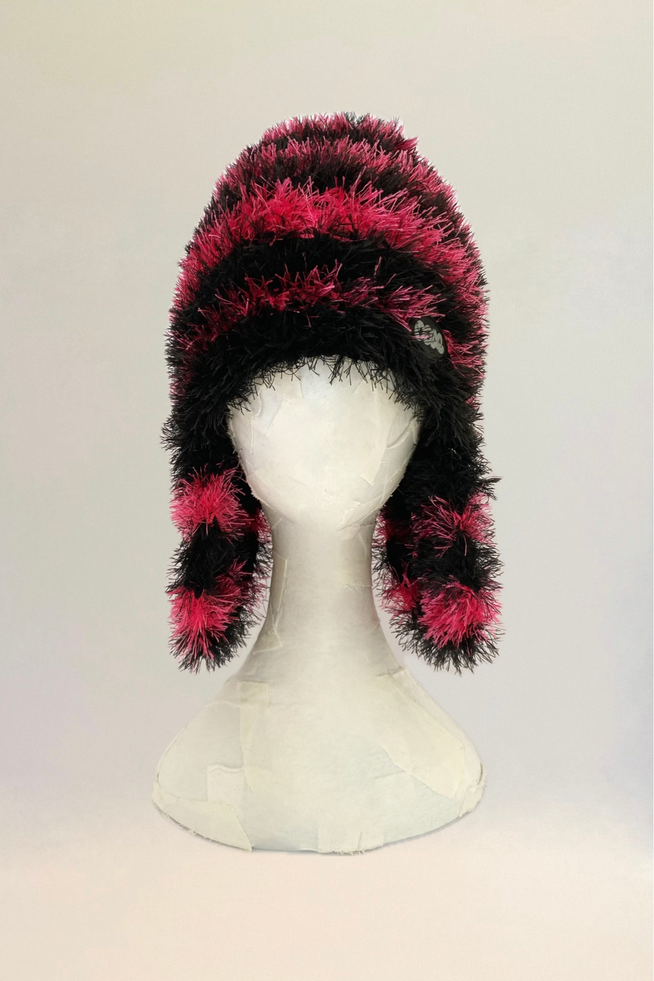 2WAY Earflap Beanie 【PINK-BLACK】