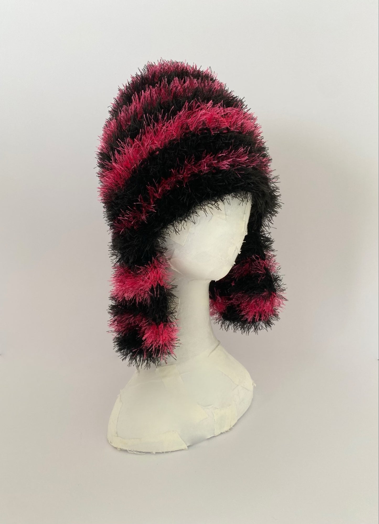 2WAY Earflap Beanie 【PINK-BLACK】