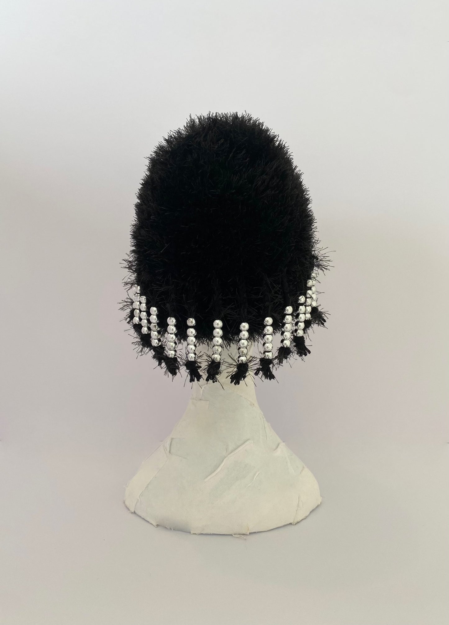 Spring Fur Beads Beanie【BLACK】