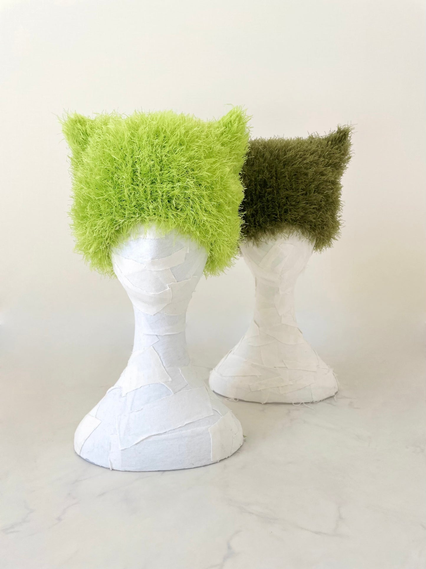 SPRING FUR BEANIE 【LIME GREEN】