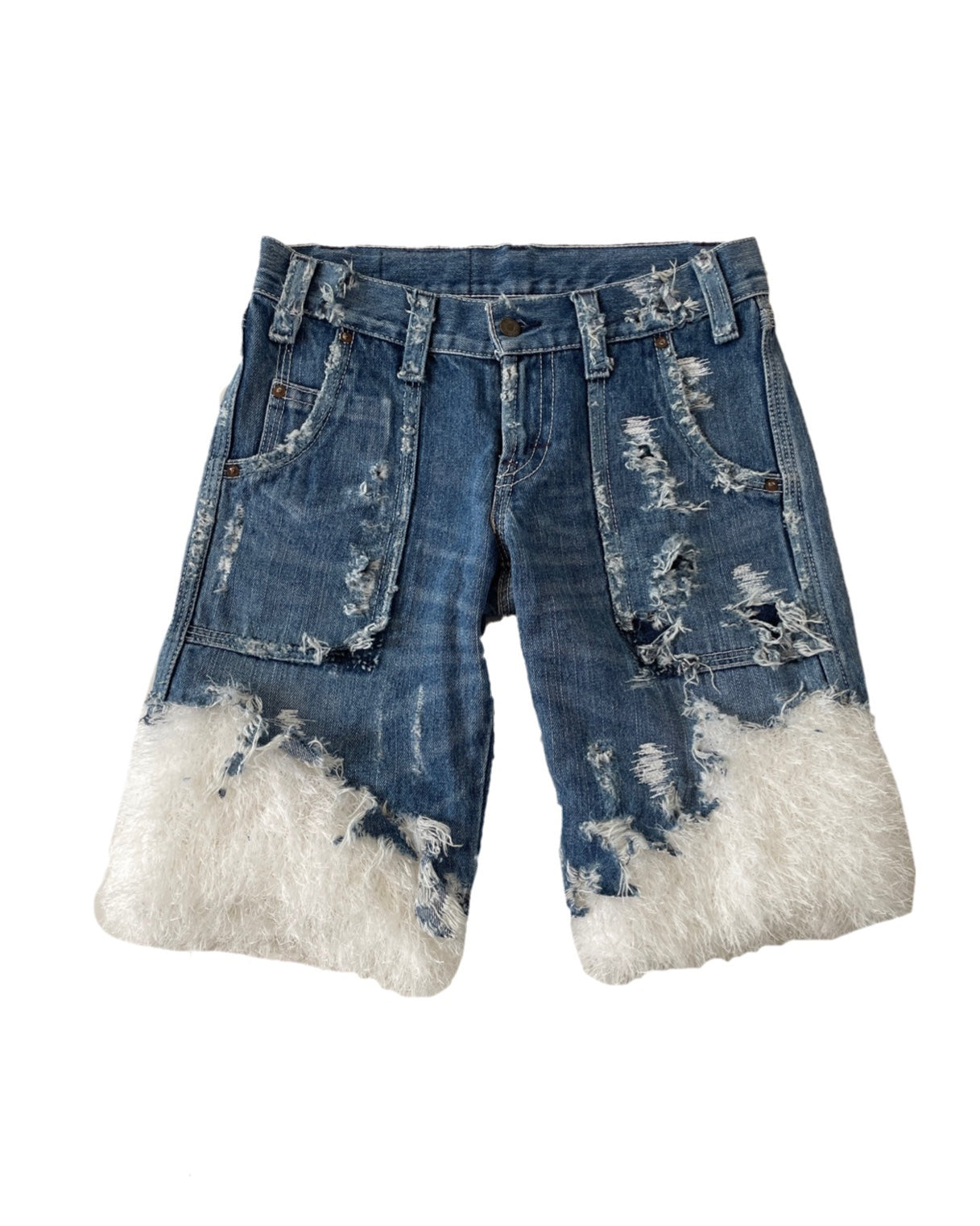 Distressed Levis with Spring Fur 【01】